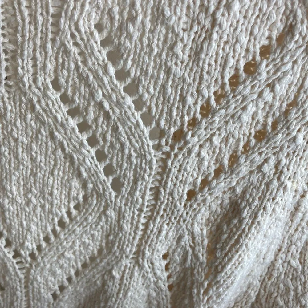 NWT Cream S Tie up Unisex Oversized Slouchy Cardigan with sleeve tie